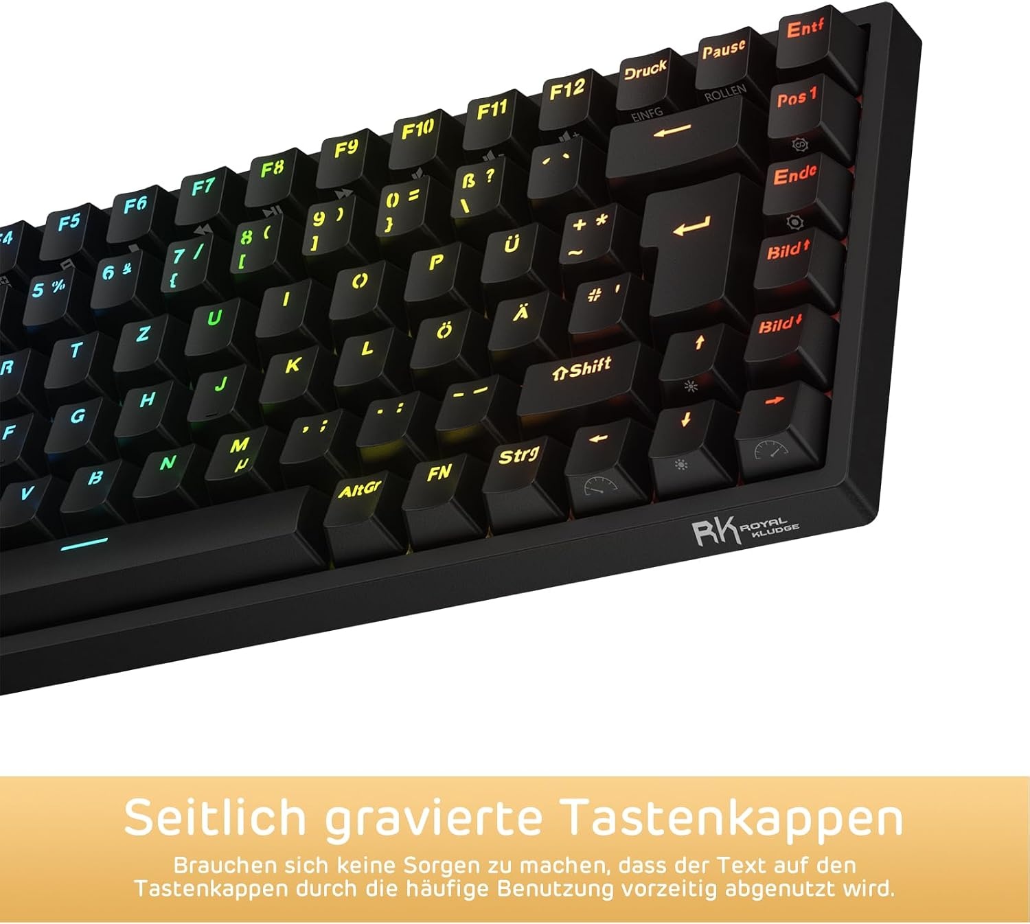 Mechanisch Gaming Toetsenbord QWERTZ 75% RGB - 57% Korting!