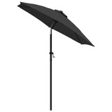 Parasol Aluminium Antraciet 200x224 cm - 33% Korting!