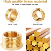Verloopnippel 3/4" naar 1/2" Messing (4 stuks) - 62% Korting