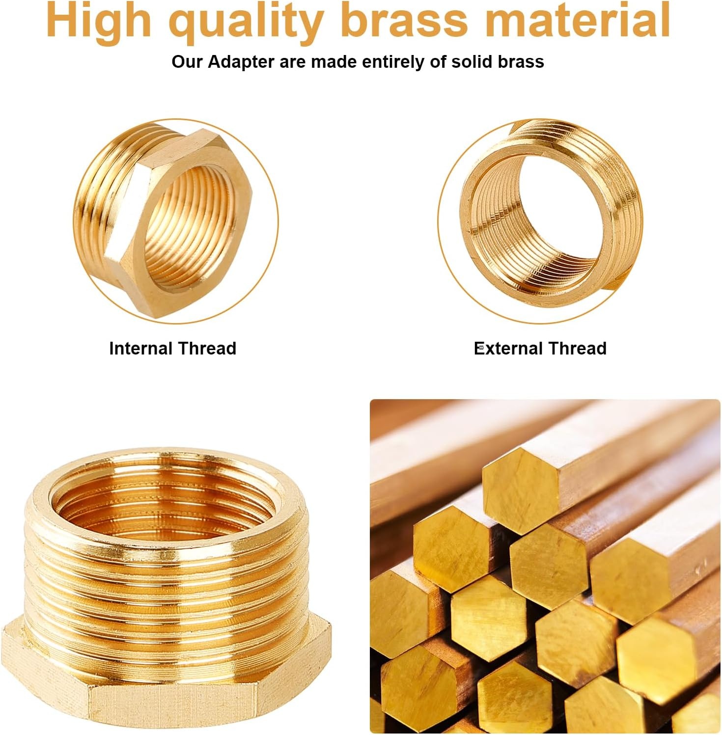 Verloopnippel 3/4" naar 1/2" Messing (4 stuks) - 62% Korting