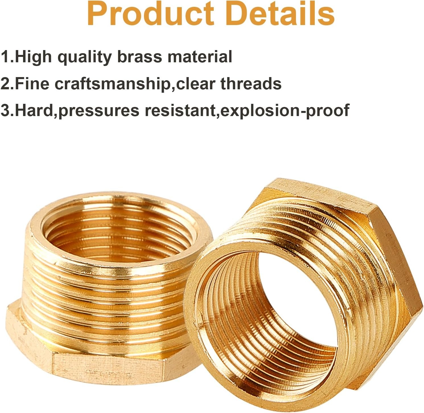 Verloopnippel 3/4" naar 1/2" Messing (4 stuks) - 62% Korting