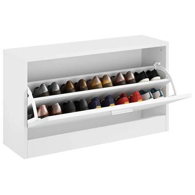 Schoenenkast Wit 80x24x45 cm - Ruimte voor 6 Paren, 34% Korting