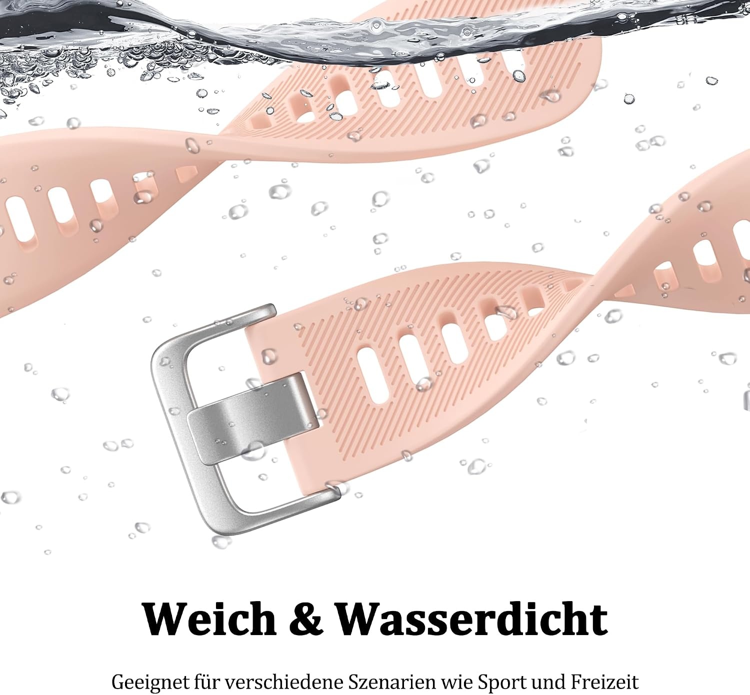 Unisex Siliconen Horlogeband 20mm Twill Roze - 45% Korting