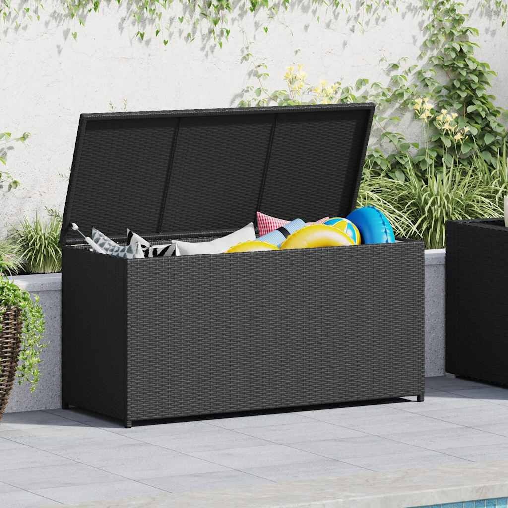 Tuinbox Poly Rattan Zwart 120x50x60 cm - 34% Korting