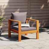 vidaXL Tuinstoel Massief Acaciahout met Kussens - 34% Korting