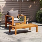 vidaXL Tuinstoel Massief Acaciahout met Kussens - 34% Korting