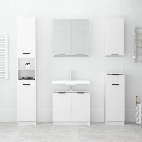 Badkamerkast met Spiegel 64x20x67 cm Wit - 34% Korting