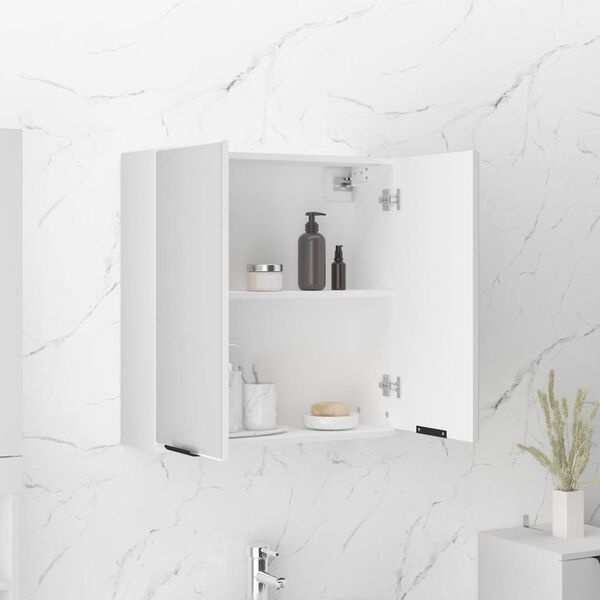 Badkamerkast met Spiegel 64x20x67 cm Wit - 34% Korting
