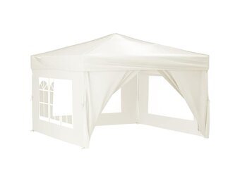 Inklapbare Partytent met Zijwanden 3x3m Crème - 34% Korting