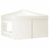 Inklapbare Partytent met Zijwanden 3x3m Crème - 34% Korting