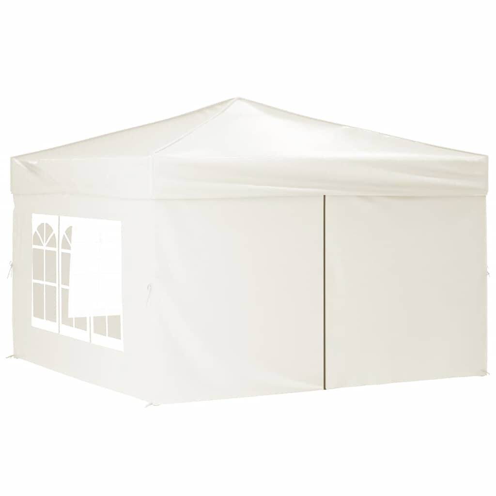Inklapbare Partytent met Zijwanden 3x3m Crème - 34% Korting