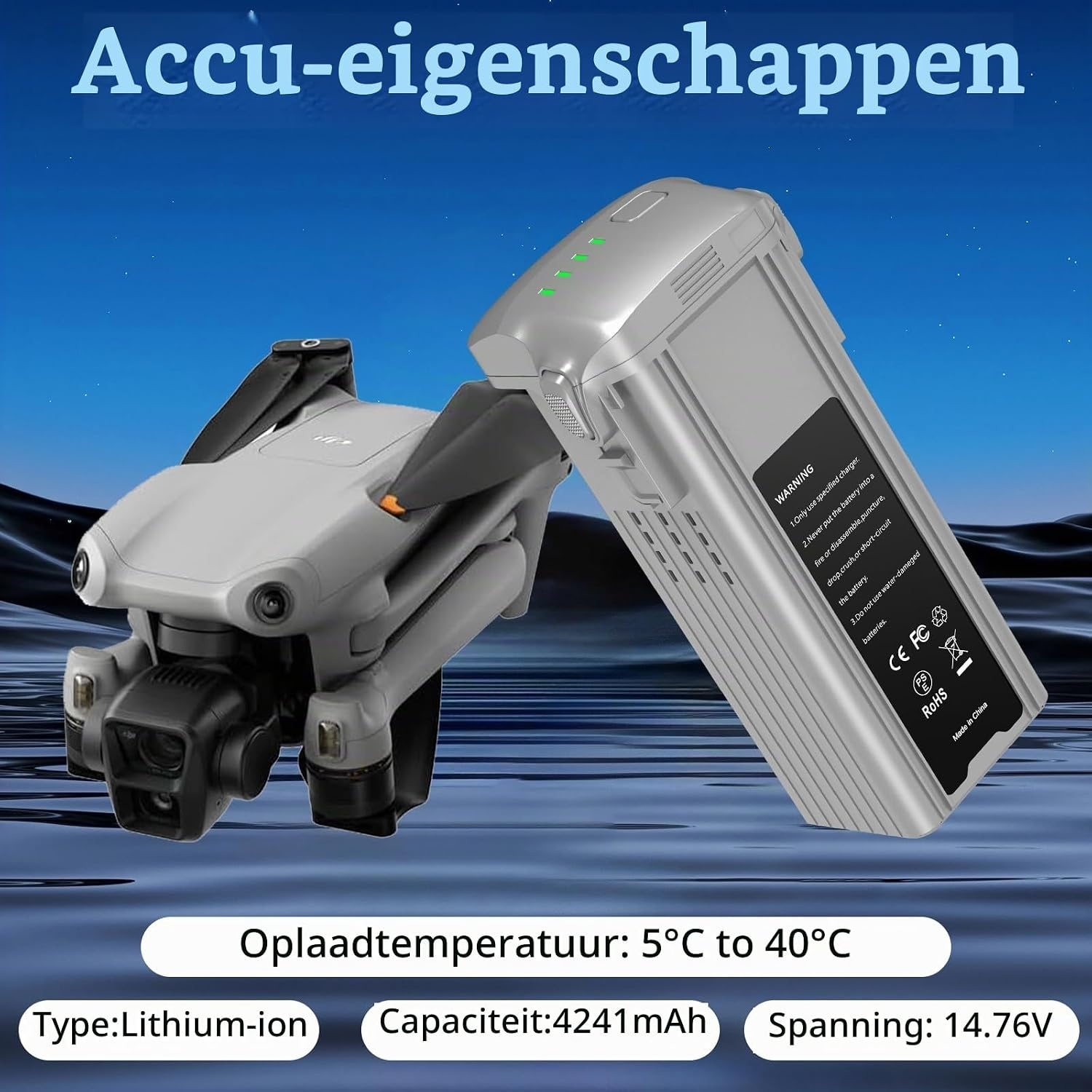 DJI Air 3 / Air 3s Drone Vluchtaccu (2 stuks) - 30% Korting!