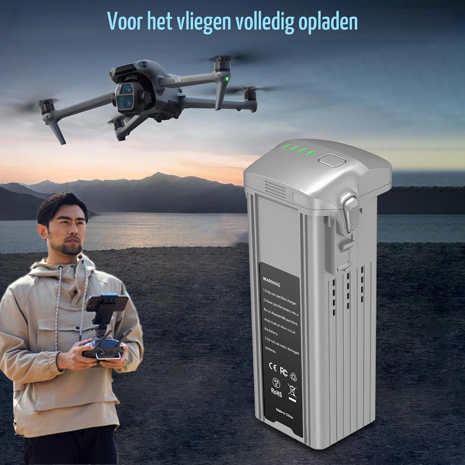 DJI Air 3 / Air 3s Drone Vluchtaccu (2 stuks) - 30% Korting!