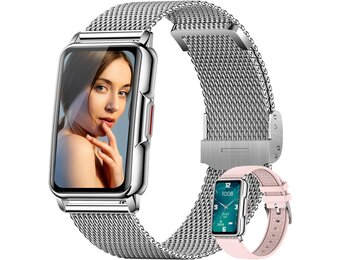 Smartwatch Dames Roze - 1,47 inch, Hartslag, SpO2, 124 Sporten - 29% Korting