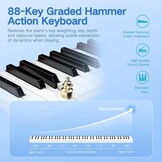 Digitale Piano 88 Toetsen met Hameractie | 2x 25W Speakers | 34% Korting