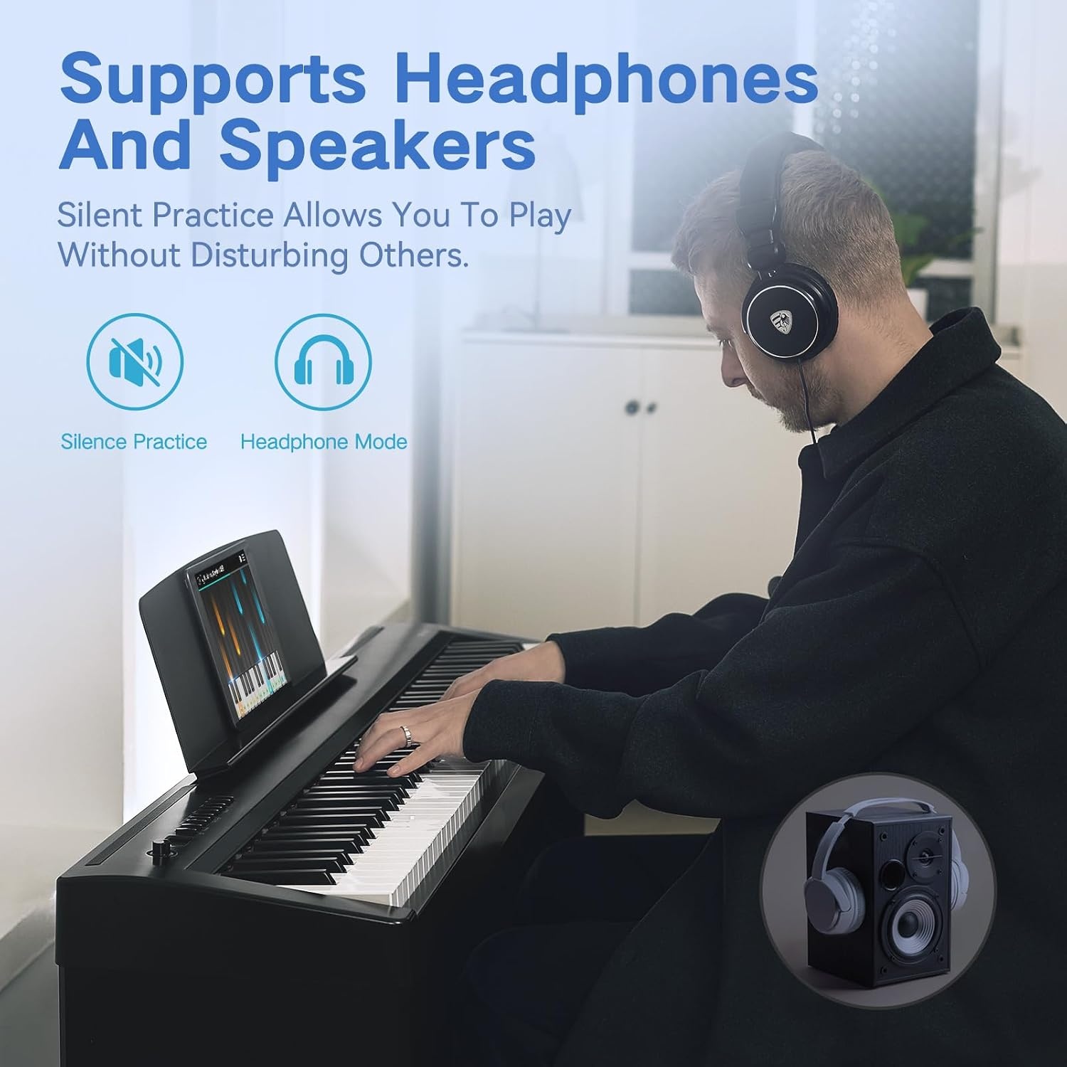 Digitale Piano 88 Toetsen met Hameractie | 2x 25W Speakers | 34% Korting