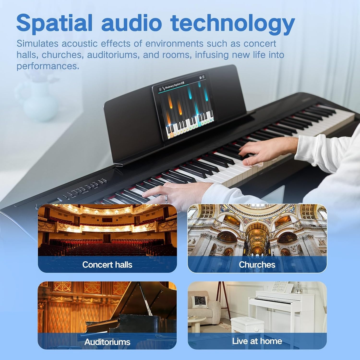 Digitale Piano 88 Toetsen met Hameractie | 2x 25W Speakers | 34% Korting