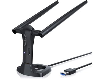 Snelle WiFi Adapter AC1200 met 2 Antennes & 28% Korting