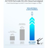 Snelle WiFi Adapter AC1200 met 2 Antennes & 28% Korting