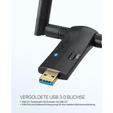 Snelle WiFi Adapter AC1200 met 2 Antennes & 28% Korting