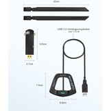 Snelle WiFi Adapter AC1200 met 2 Antennes & 28% Korting