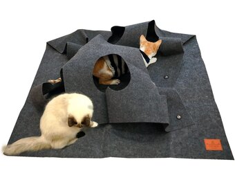 Interactieve Kattenspeelmat & Krasmat - Grijs - 57% Korting