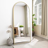 Gouden Boog Vloerspiegel 60x165 cm | 33% Korting | Staand of Wandmontage