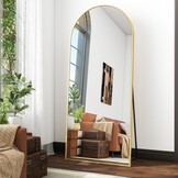Gouden Boog Vloerspiegel 60x165 cm | 33% Korting | Staand of Wandmontage