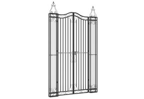 Smeedijzeren Tuinpoort Zwart 121x200cm - 41% Korting