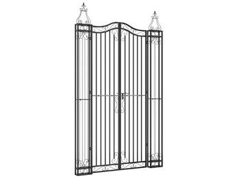Smeedijzeren Tuinpoort Zwart 121x8x200 cm - 35% Korting