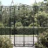 Smeedijzeren Tuinpoort Zwart 121x8x200 cm - 35% Korting