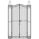 Smeedijzeren Tuinpoort Zwart 121x8x200 cm - 35% Korting
