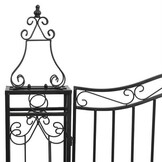 Smeedijzeren Tuinpoort Zwart 121x8x200 cm - 35% Korting