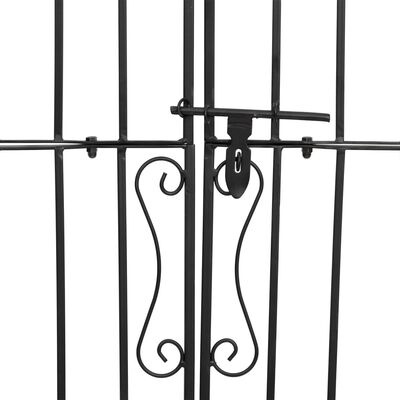 Smeedijzeren Tuinpoort Zwart 121x8x200 cm - 35% Korting