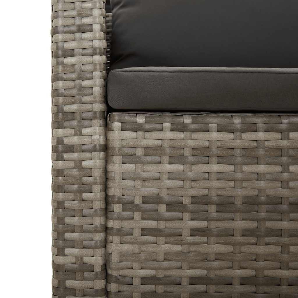 Loungeset met kussens, Poly Rotan, Grijs - 35% Korting!