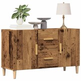 Dressoir 100x36x60 cm Bewerkt Hout - Oudhoutkleurig met 34% Korting