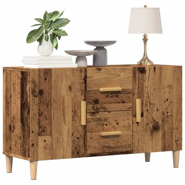 Dressoir 100x36x60 cm Bewerkt Hout - Oudhoutkleurig met 34% Korting