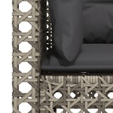 VidaXL Tuinbank 3-zits met Kussens - Poly Rattan Grijs (35% Korting!)