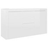 vidaXL Dressoir Hoogglans Wit - 120x36x69 cm - 55% Korting