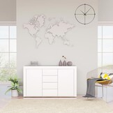 vidaXL Dressoir Hoogglans Wit - 120x36x69 cm - 55% Korting