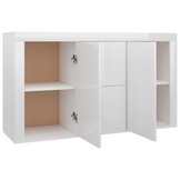 vidaXL Dressoir Hoogglans Wit - 120x36x69 cm - 55% Korting