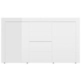 vidaXL Dressoir Hoogglans Wit - 120x36x69 cm - 55% Korting