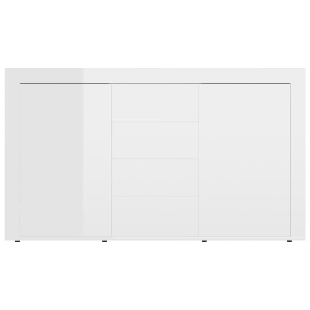 vidaXL Dressoir Hoogglans Wit - 120x36x69 cm - 55% Korting