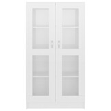 Vitrinekast Hoogglans Wit 82,5x30,5x150 cm - 55% Korting!