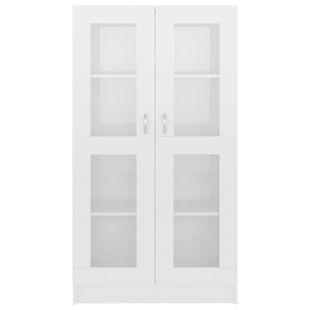 Vitrinekast Hoogglans Wit 82,5x30,5x150 cm - 55% Korting!