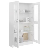 Vitrinekast Hoogglans Wit 82,5x30,5x150 cm - 55% Korting!