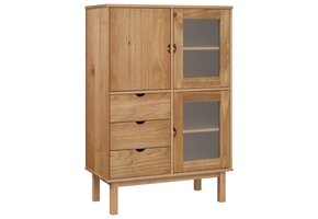 Hoge Kast OTTA - Grenenhout - 85x43x125 cm - 55% Korting
