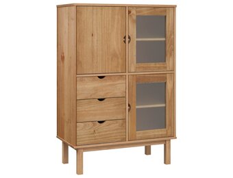 Hoge Kast OTTA - Grenenhout - 85x43x125 cm - 55% Korting