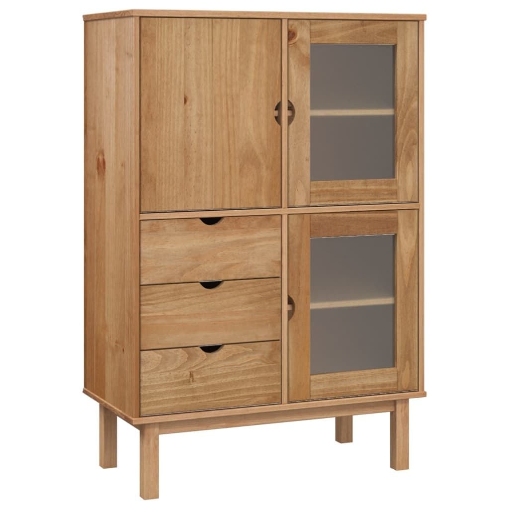 Hoge Kast OTTA - Grenenhout - 85x43x125 cm - 55% Korting
