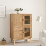 Hoge Kast OTTA - Grenenhout - 85x43x125 cm - 55% Korting
